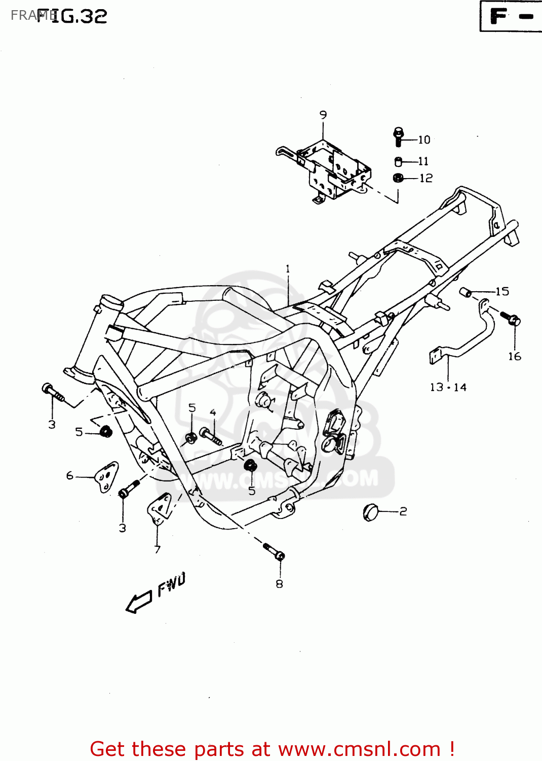 FRAME GSX750 1999 (X) (E02 E04 E17 E18 E22 E25 E34)