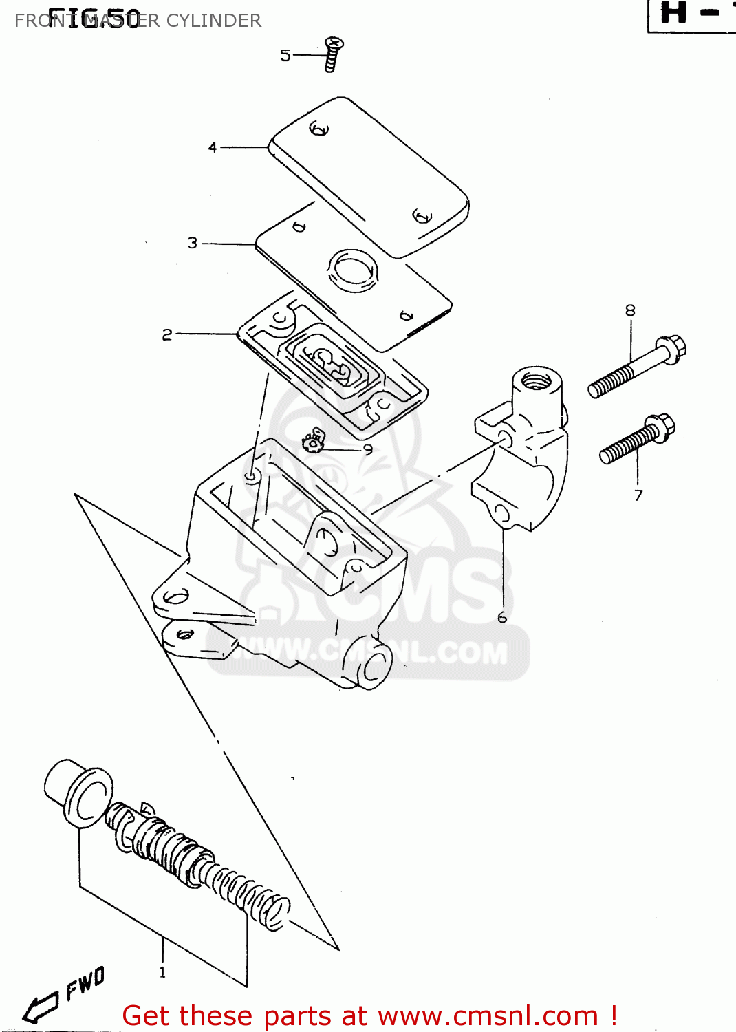 FRONT MASTER CYLINDER GSX750 1999 (X) (E02 E04 E17 E18 E22 E25 E34)