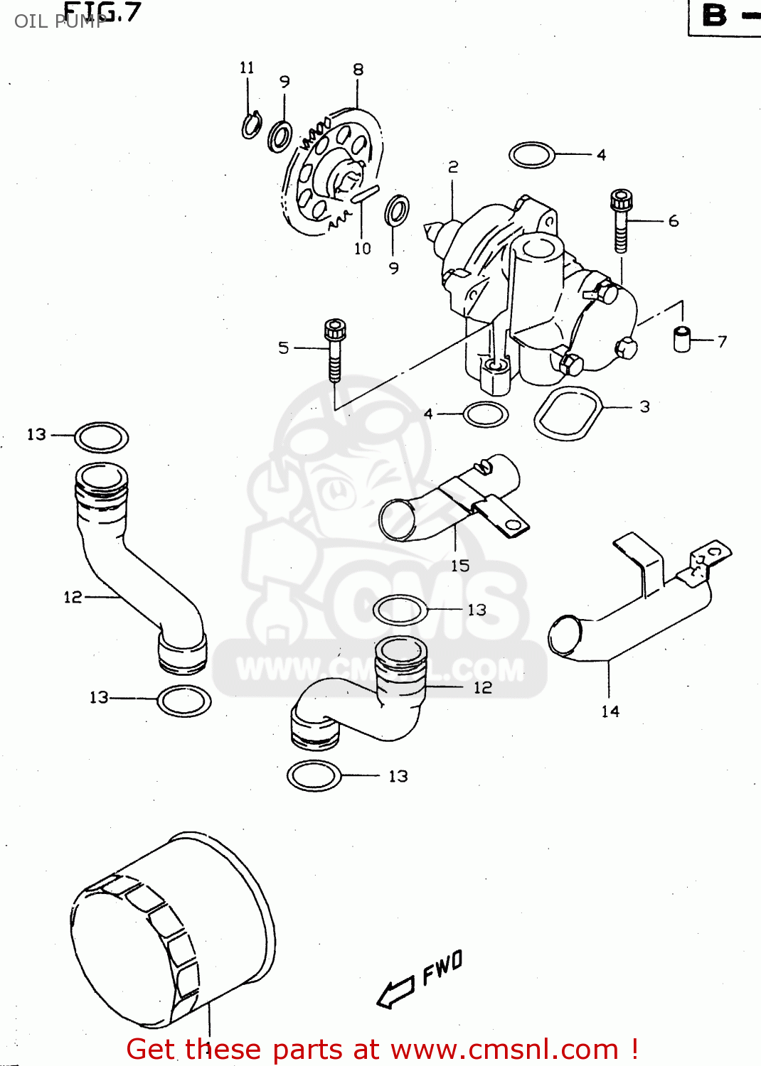 OIL PUMP GSX750 1999 (X) (E02 E04 E17 E18 E22 E25 E34)