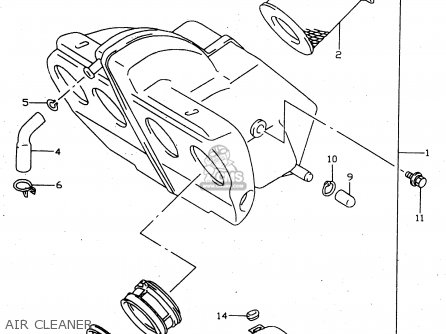 AIR CLEANER - GSX750 1999 (X) (E02 E04 E17 E18 E22 E25 E34)