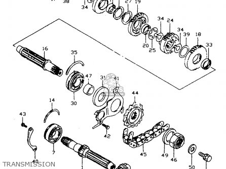 TRANSMISSION - GSX750 1999 (X) (E02 E04 E17 E18 E22 E25 E34)