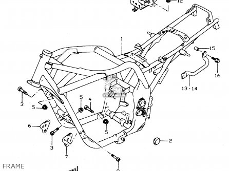 FRAME - GSX750 1999 (X) (E02 E04 E17 E18 E22 E25 E34)
