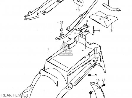 REAR FENDER - GSX750 1999 (X) (E02 E04 E17 E18 E22 E25 E34)