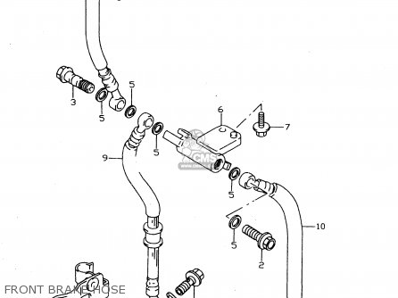 FRONT BRAKE HOSE - GSX750 1999 (X) (E02 E04 E17 E18 E22 E25 E34)