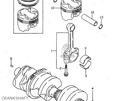 CRANKSHAFT - GSX750 1999 (X) (E02 E04 E17 E18 E22 E25 E34)