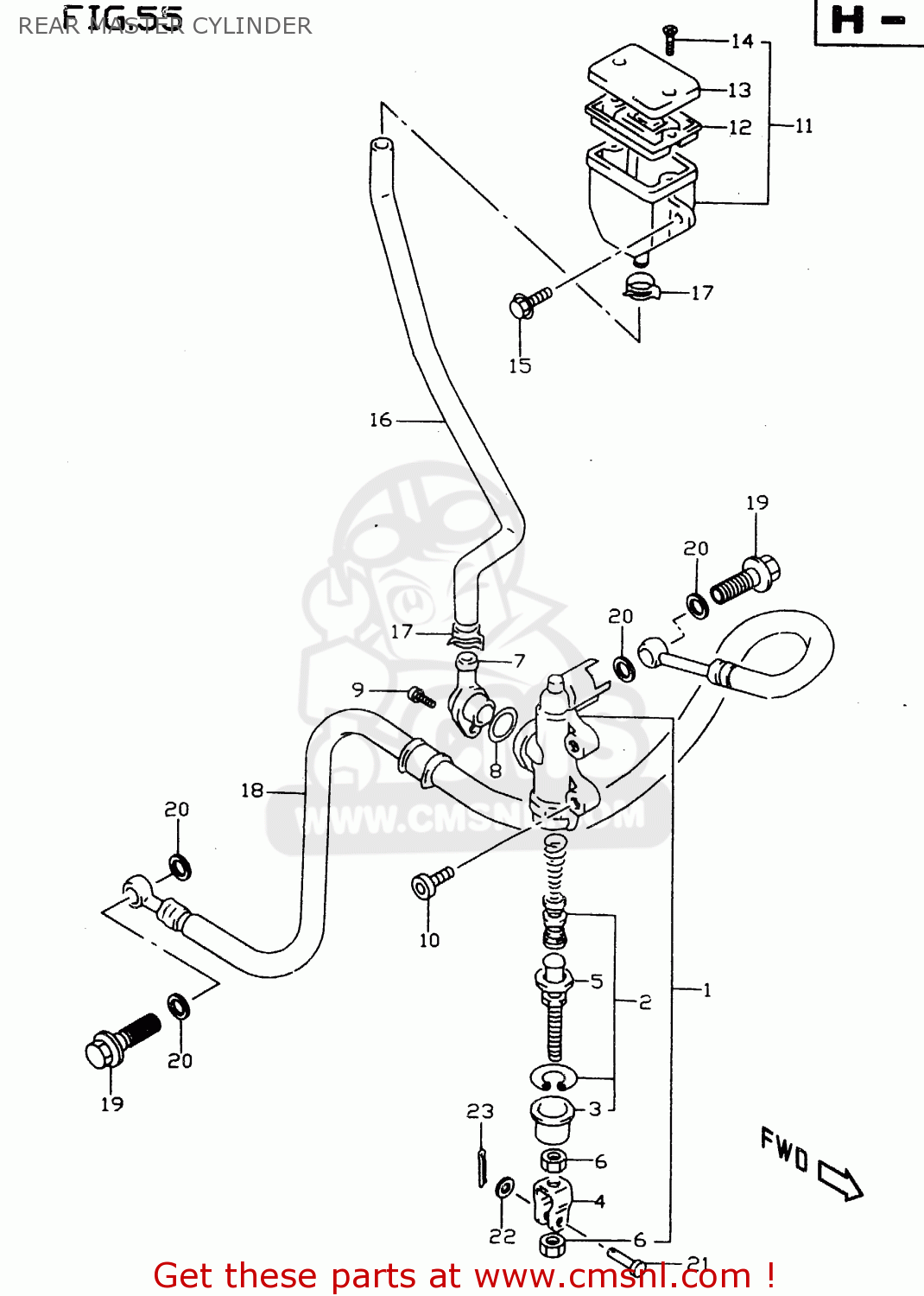 Suzuki GSX750 2000 (Y) REAR MASTER CYLINDER - buy original REAR MASTER ...