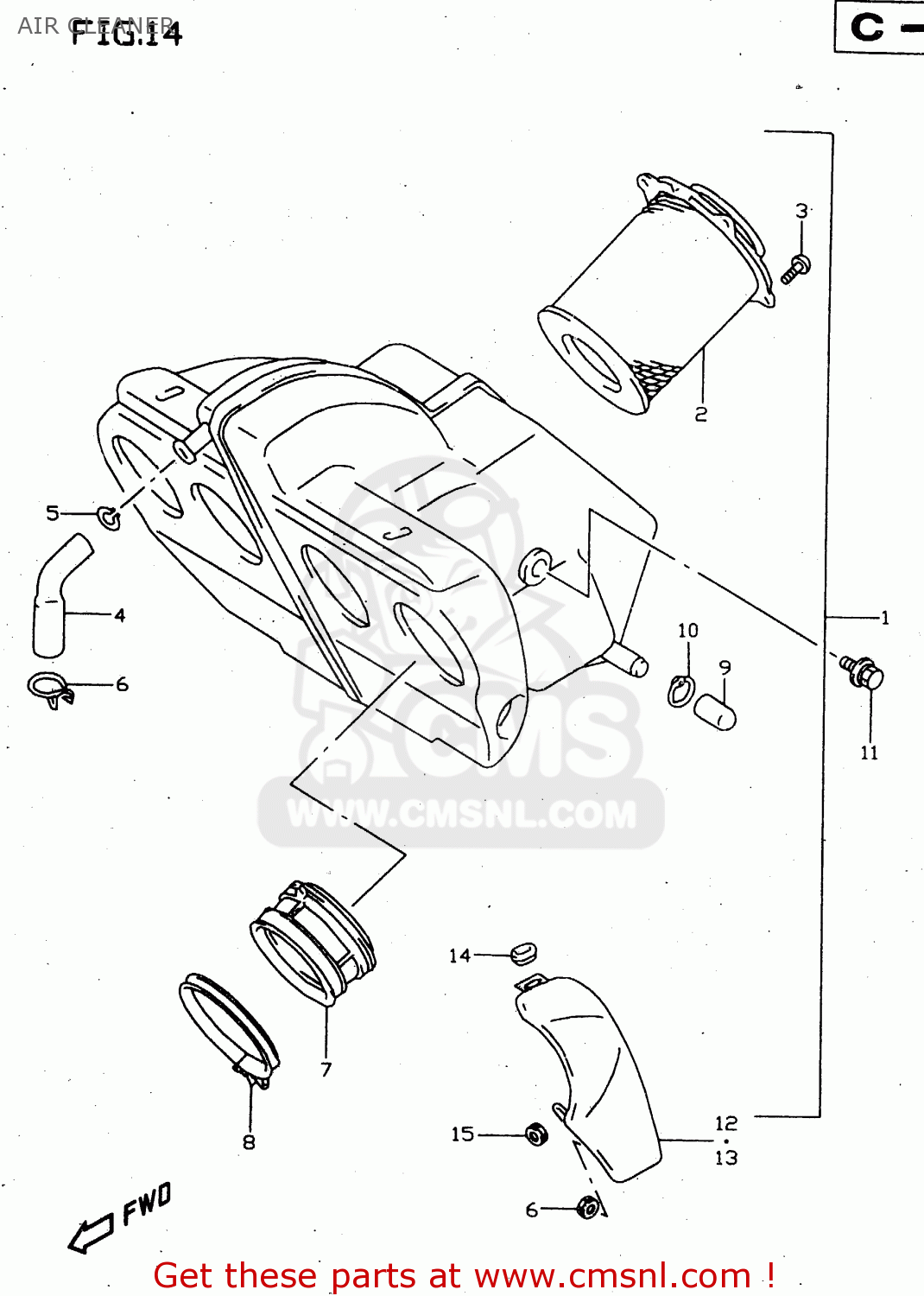 AIR CLEANER GSX750 2000 (Y)