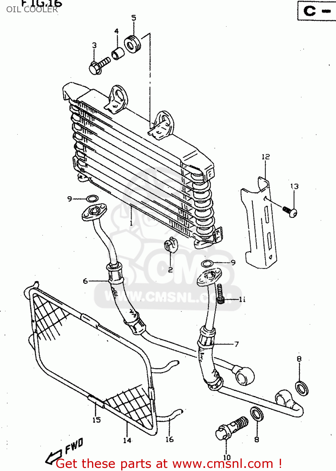 OIL COOLER GSX750 2000 (Y)