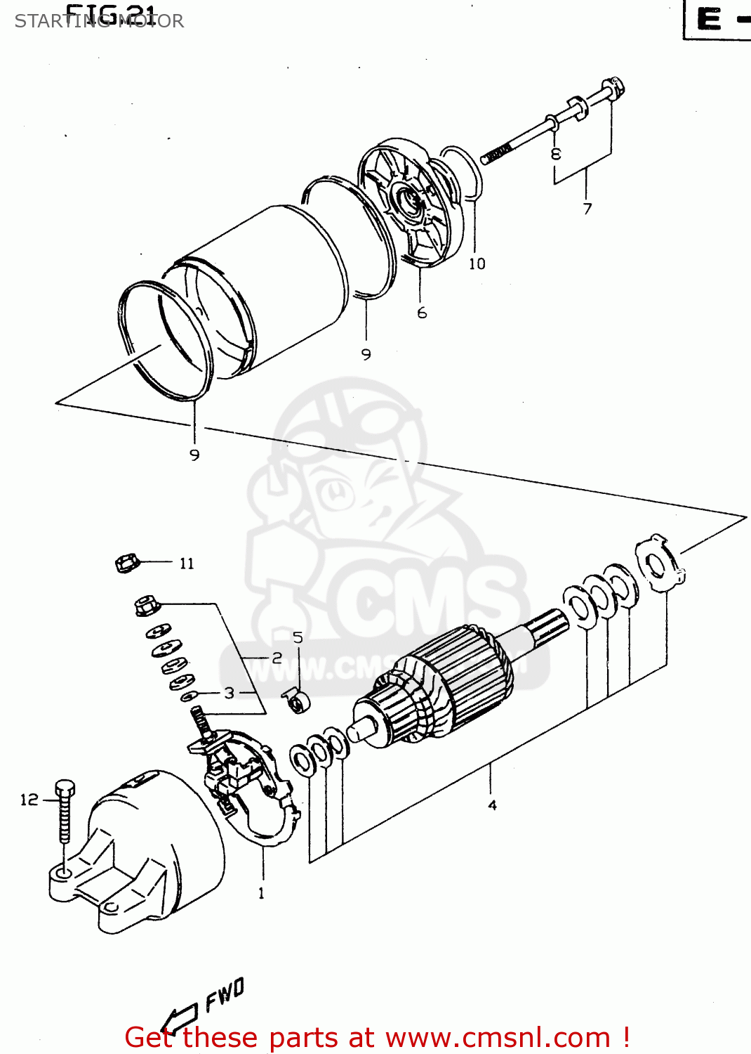 STARTING MOTOR GSX750 2000 (Y)