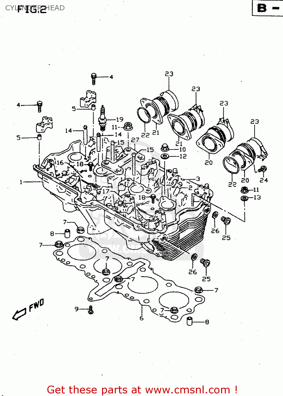 CYLINDER HEAD GSX750 2000 (Y)