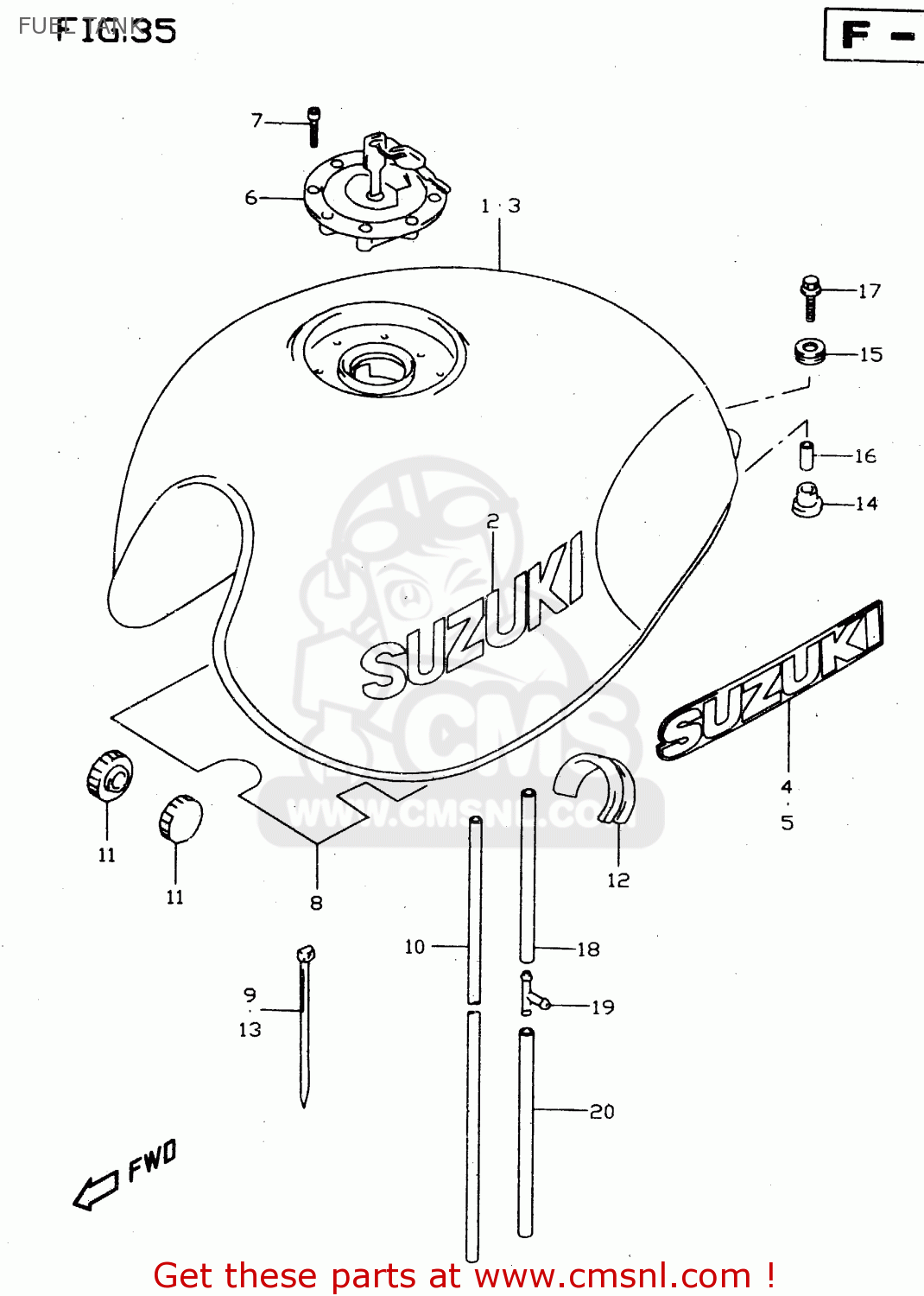 FUEL TANK GSX750 2000 (Y)