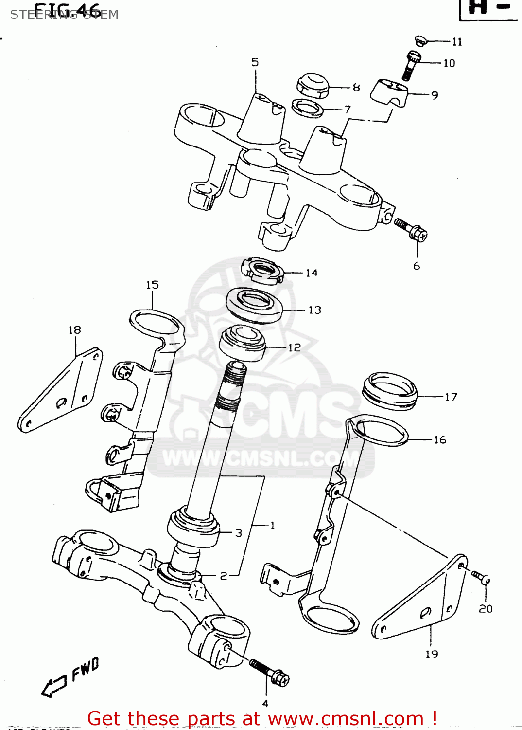 STEERING STEM GSX750 2000 (Y)