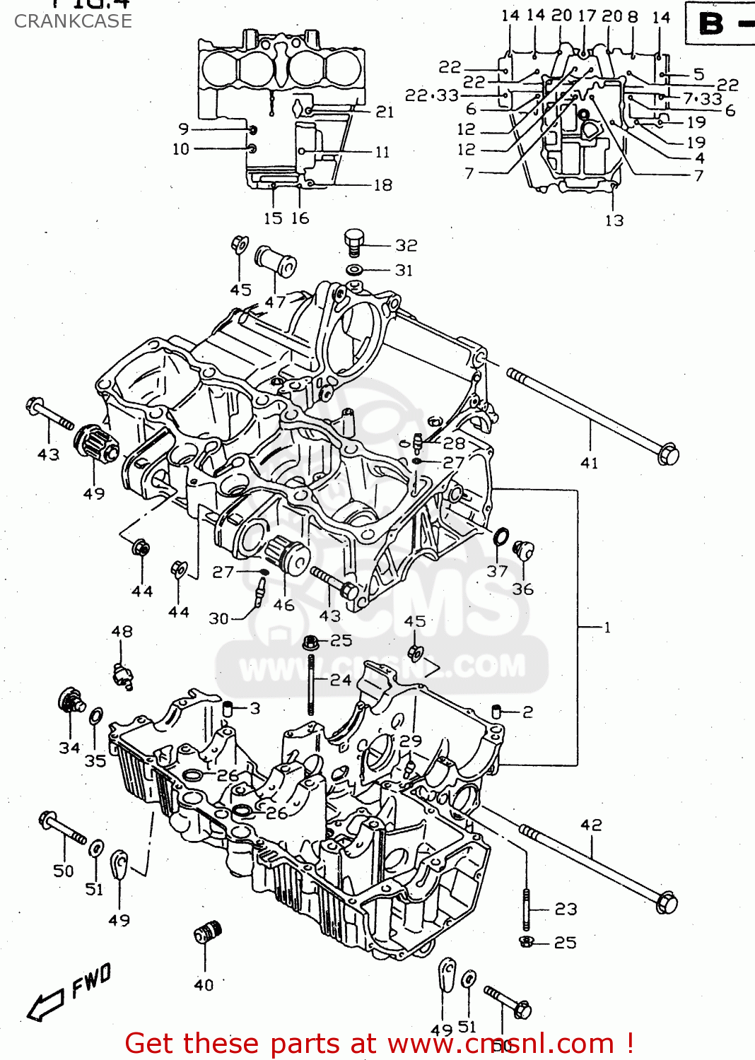 CRANKCASE GSX750 2000 (Y)
