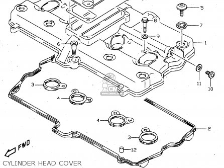 CYLINDER HEAD COVER - GSX750 2000 (Y)