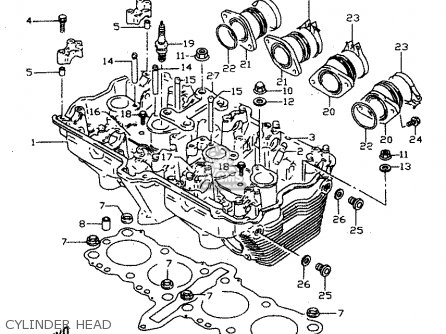 CYLINDER HEAD - GSX750 2000 (Y)