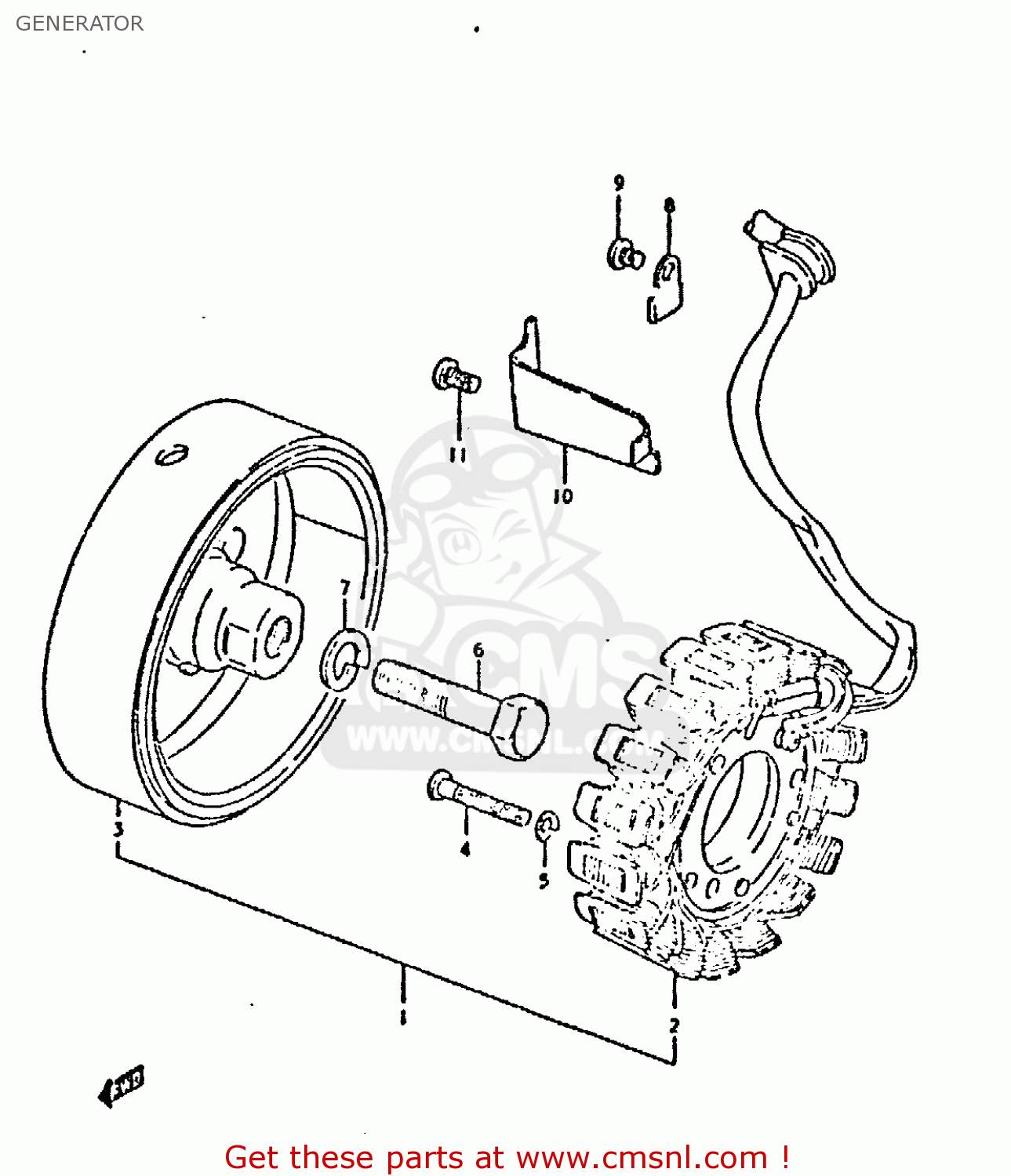 GENERATOR GSX750E 1980 (T) (01 02 04 6 16 17 18 21 22 24 25 26 27 30 34 39