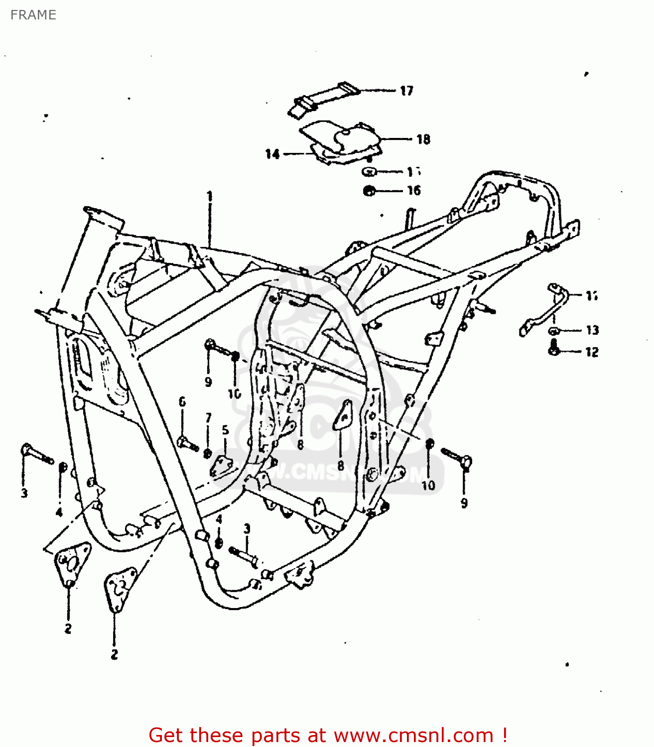 FRAME GSX750E 1980 (T) (01 02 04 6 16 17 18 21 22 24 25 26 27 30 34 39