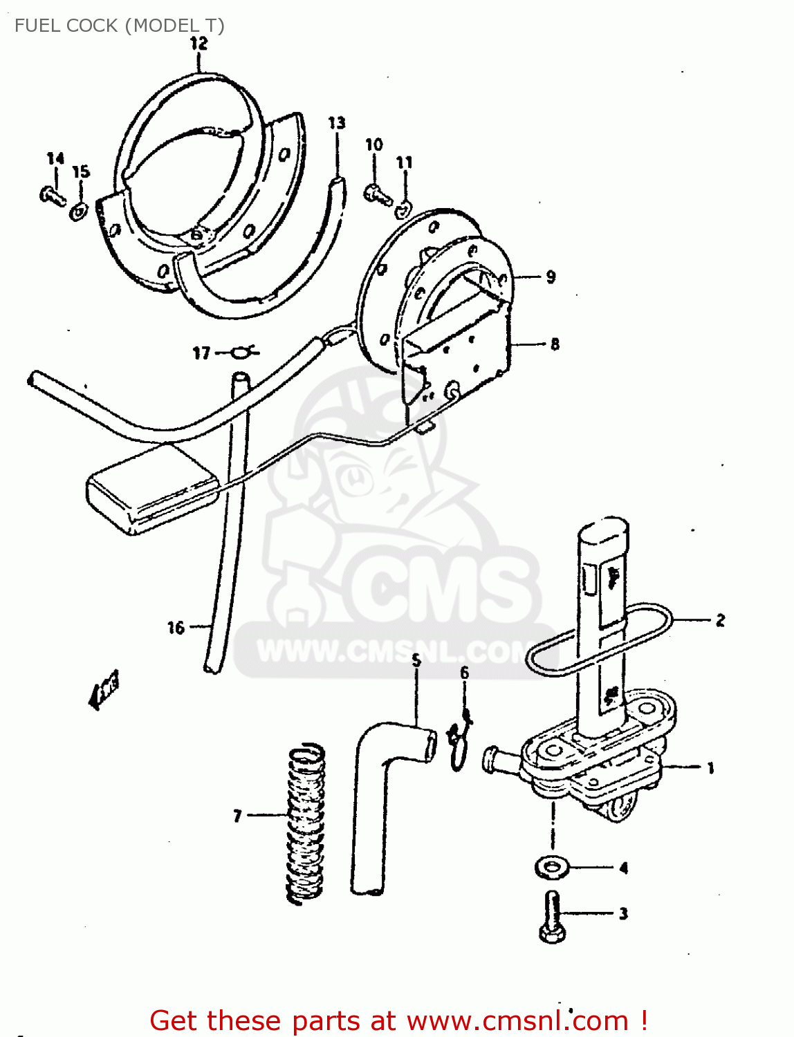 FUEL COCK (MODEL T) GSX750E 1980 (T) (01 02 04 6 16 17 18 21 22 24 25 26 27 30 34 39