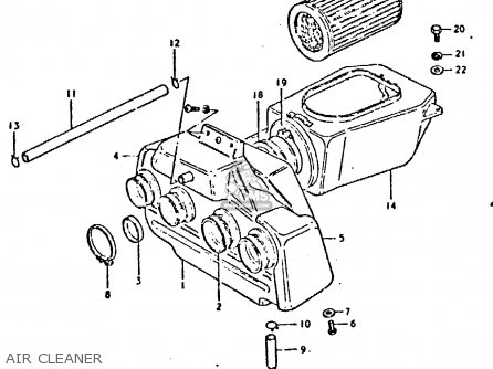 AIR CLEANER - GSX750E 1980 (T) (01 02 04 6 16 17 18 21 22 24 25 26 27 30 34 39