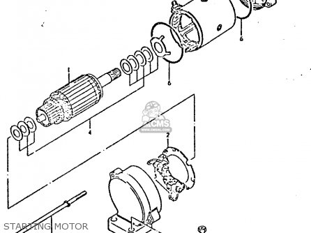 STARTING MOTOR - GSX750E 1980 (T) (01 02 04 6 16 17 18 21 22 24 25 26 27 30 34 39