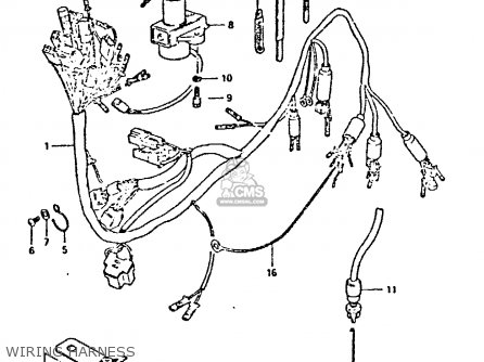 WIRING HARNESS - GSX750E 1981 (X) (1 2 4 6 15 16 17 18 21 22 24 25 26 27 30 34 39