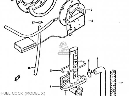 FUEL COCK (MODEL X) - GSX750E 1981 (X) (1 2 4 6 15 16 17 18 21 22 24 25 26 27 30 34 39