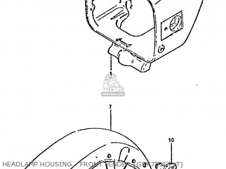 HEADLAMP HOUSING - FRONT FENDER (GSX750ET, T) - GSX750E 1981 (X) (1 2 4 6 15 16 17 18 21 22 24 25 26 27 30 34 39