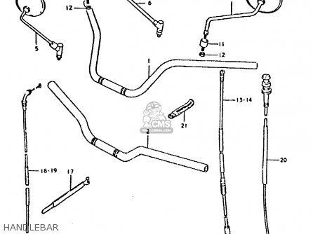 HANDLEBAR - GSX750E 1981 (X) (1 2 4 6 15 16 17 18 21 22 24 25 26 27 30 34 39