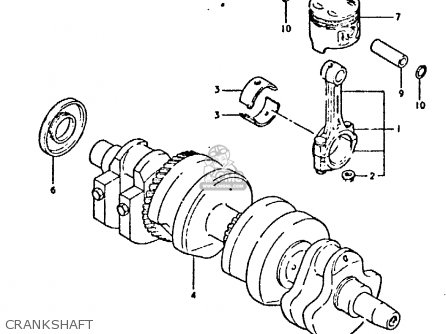 CRANKSHAFT - GSX750E 1981 (X) (1 2 4 6 15 16 17 18 21 22 24 25 26 27 30 34 39