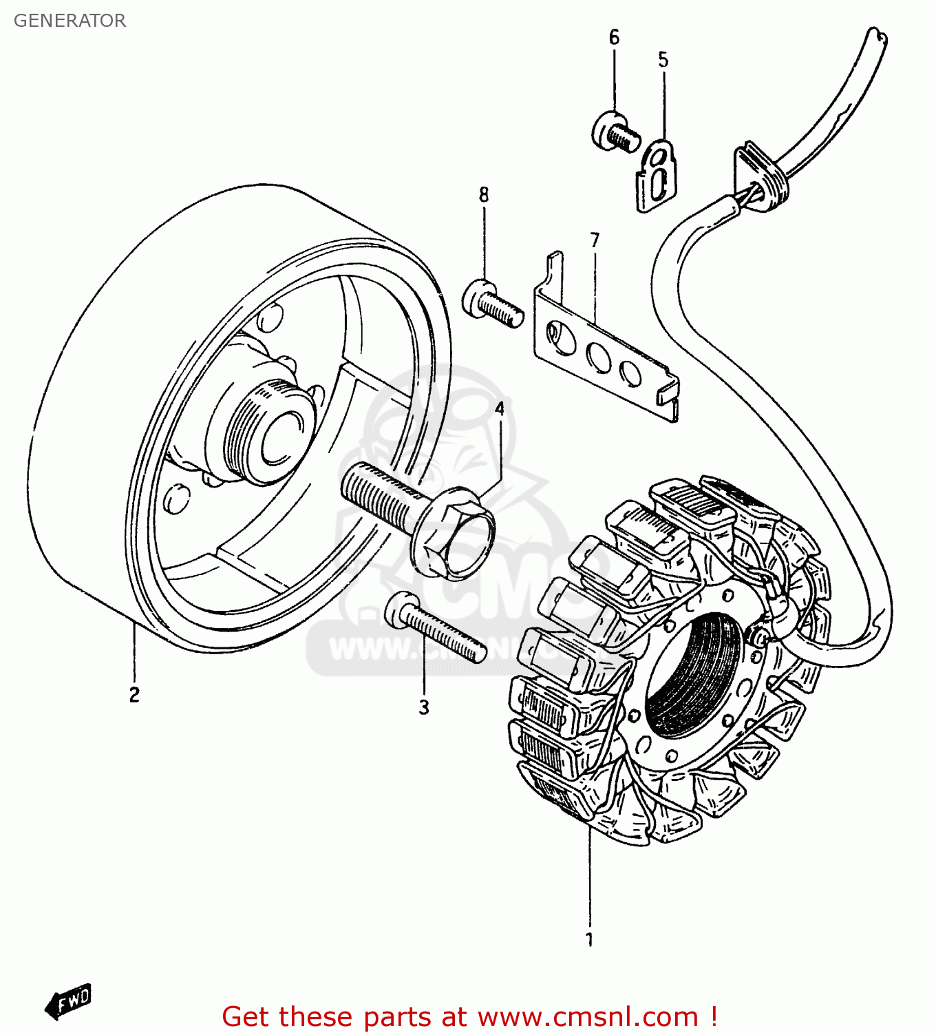 GENERATOR GSX750E 1984 (E) (E01 E02 6 15 16 17 18 21 22 24 25 26 30 34 39)