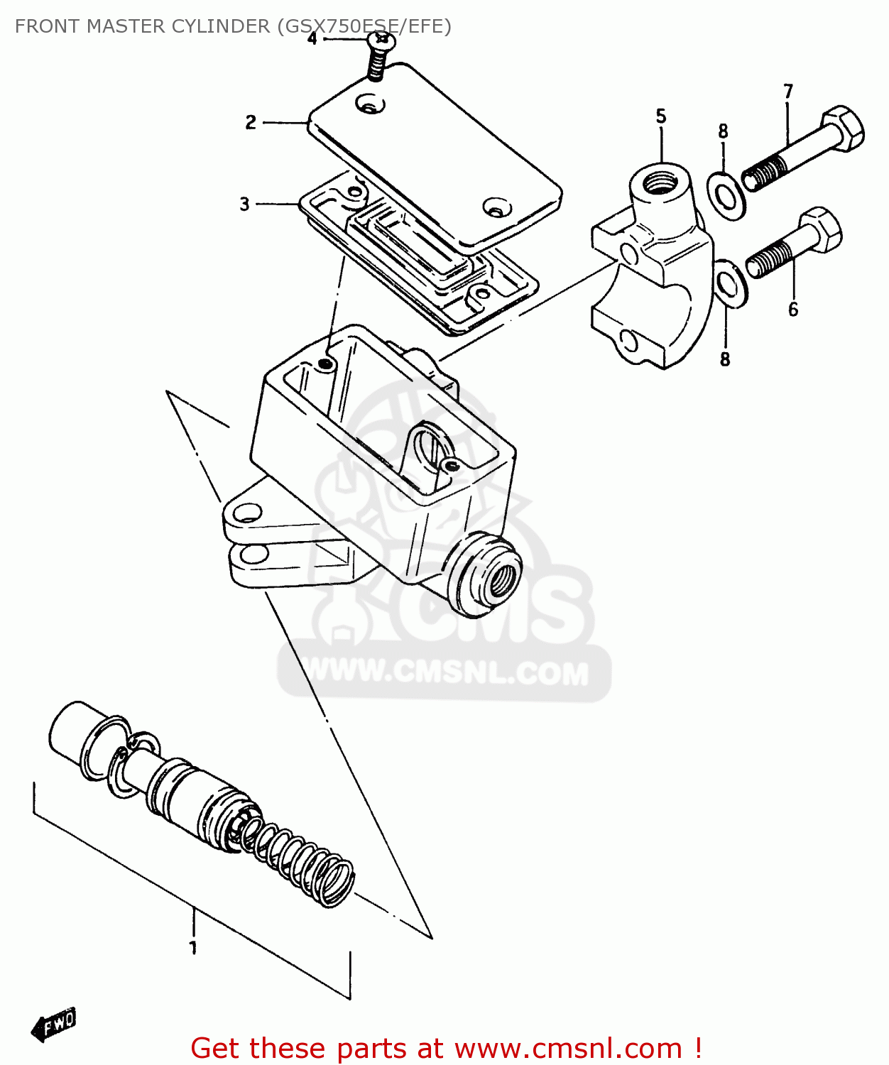 FRONT MASTER CYLINDER (GSX750ESE/EFE) GSX750E 1984 (E) (E01 E02 6 15 16 17 18 21 22 24 25 26 30 34 39)