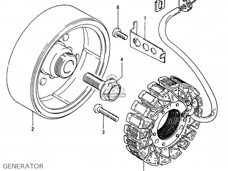 GENERATOR - GSX750E 1984 (E) (E01 E02 6 15 16 17 18 21 22 24 25 26 30 34 39)