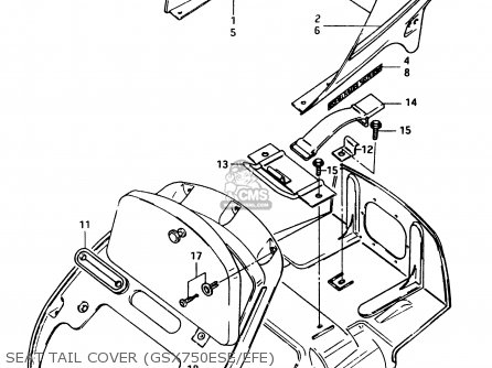 SEAT TAIL COVER (GSX750ESE/EFE) - GSX750E 1984 (E) (E01 E02 6 15 16 17 18 21 22 24 25 26 30 34 39)