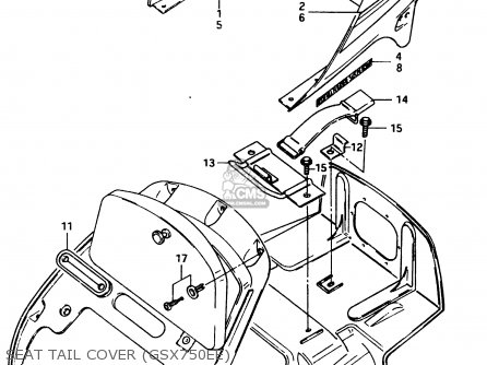 SEAT TAIL COVER (GSX750EE) - GSX750E 1984 (E) (E01 E02 6 15 16 17 18 21 22 24 25 26 30 34 39)