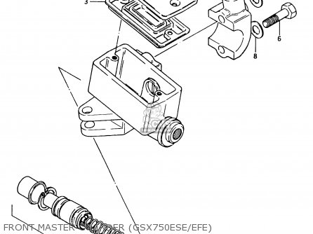 FRONT MASTER CYLINDER (GSX750ESE/EFE) - GSX750E 1984 (E) (E01 E02 6 15 16 17 18 21 22 24 25 26 30 34 39)