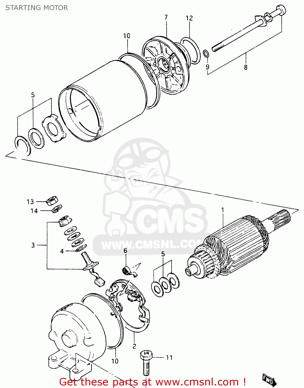 Suzuki Gsx750e 1985 (f) (e01 E02 E21 E24) Starting Motor - Buy Original 