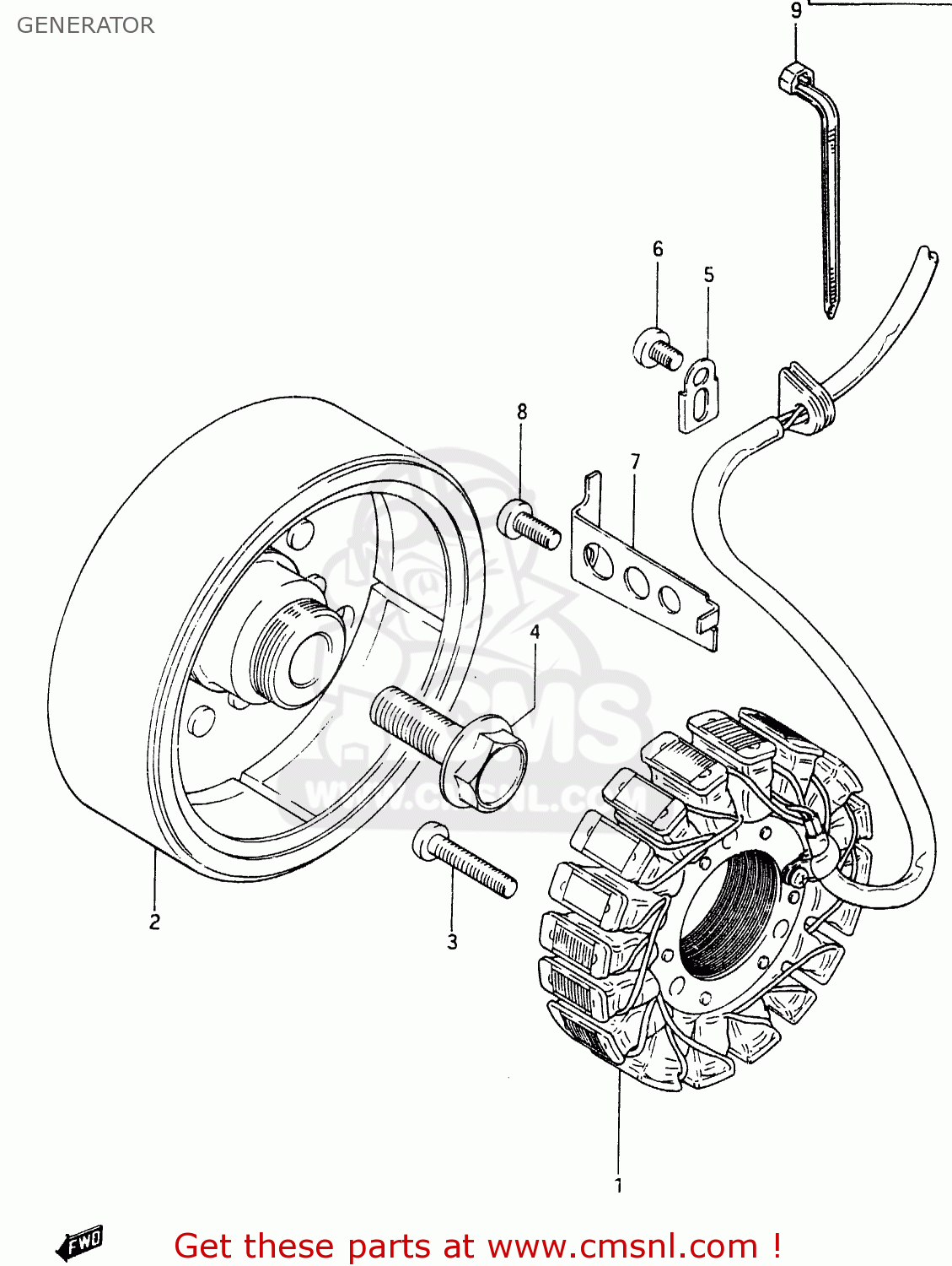 GENERATOR GSX750E 1985 (F) (E01 E02 E21 E24)