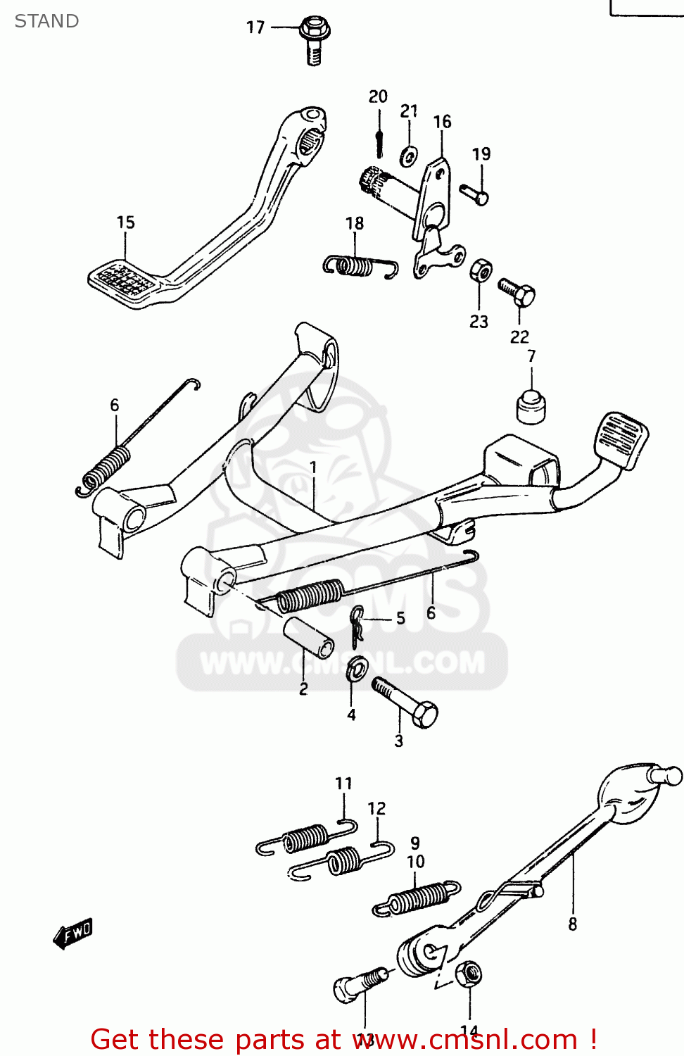 STAND GSX750E 1985 (F) (E01 E02 E21 E24)