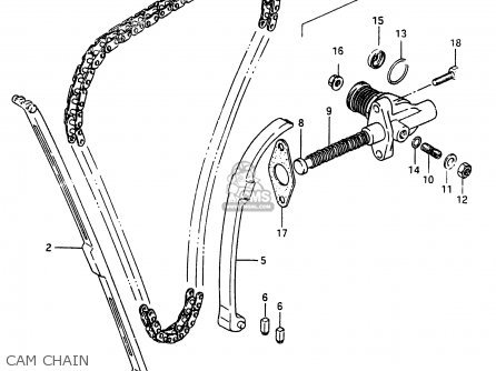 CAM CHAIN - GSX750E 1985 (F) (E01 E02 E21 E24)