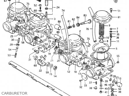 CARBURETOR - GSX750E 1985 (F) (E01 E02 E21 E24)
