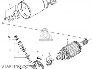 STARTING MOTOR - GSX750E 1985 (F) (E01 E02 E21 E24)