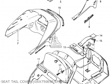 SEAT TAIL COVER (GSX750ESF/EF/ESG) - GSX750E 1985 (F) (E01 E02 E21 E24)