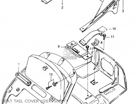 SEAT TAIL COVER (GSX750EFF) - GSX750E 1985 (F) (E01 E02 E21 E24)