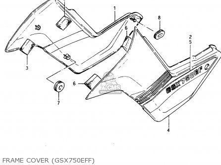 FRAME COVER (GSX750EFF) - GSX750E 1985 (F) (E01 E02 E21 E24)