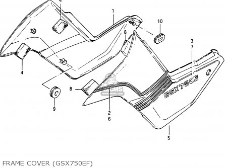 FRAME COVER (GSX750EF) - GSX750E 1985 (F) (E01 E02 E21 E24)