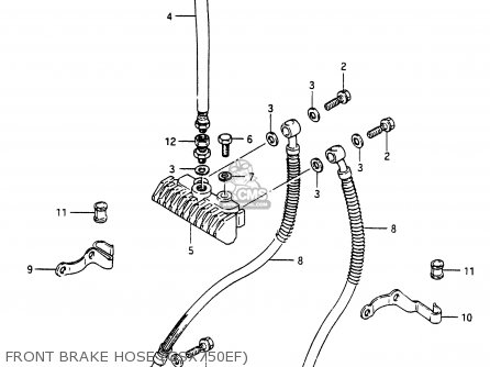 FRONT BRAKE HOSE (GSX750EF) - GSX750E 1985 (F) (E01 E02 E21 E24)