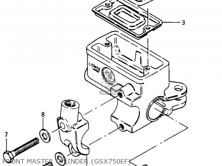 FRONT MASTER CYLINDER (GSX750EF) - GSX750E 1985 (F) (E01 E02 E21 E24)