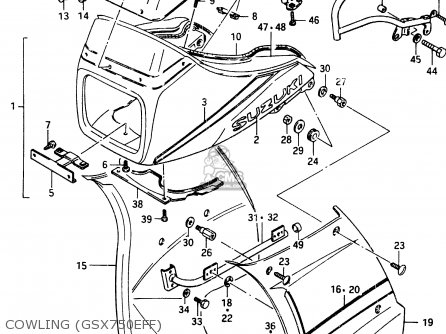 COWLING (GSX750EFF) - GSX750E 1985 (F) (E01 E02 E21 E24)