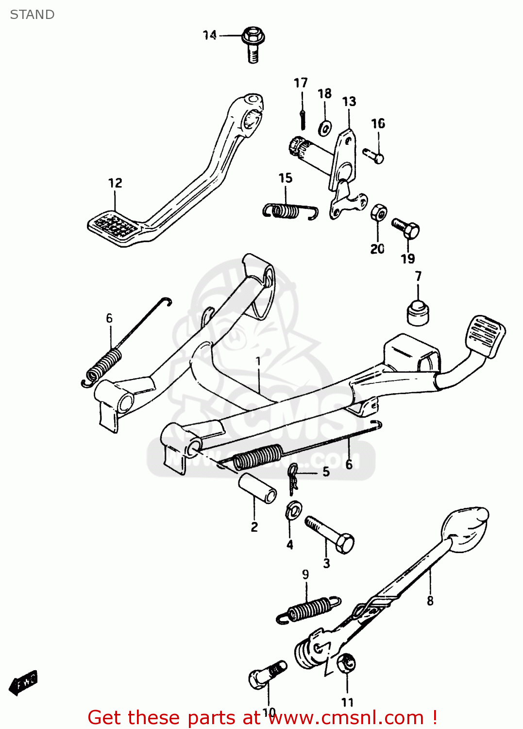 STAND GSX750EF 1984 (E) (E1 2 4 6 15 16 17 18 21 22 24 25 26 30 34 39)