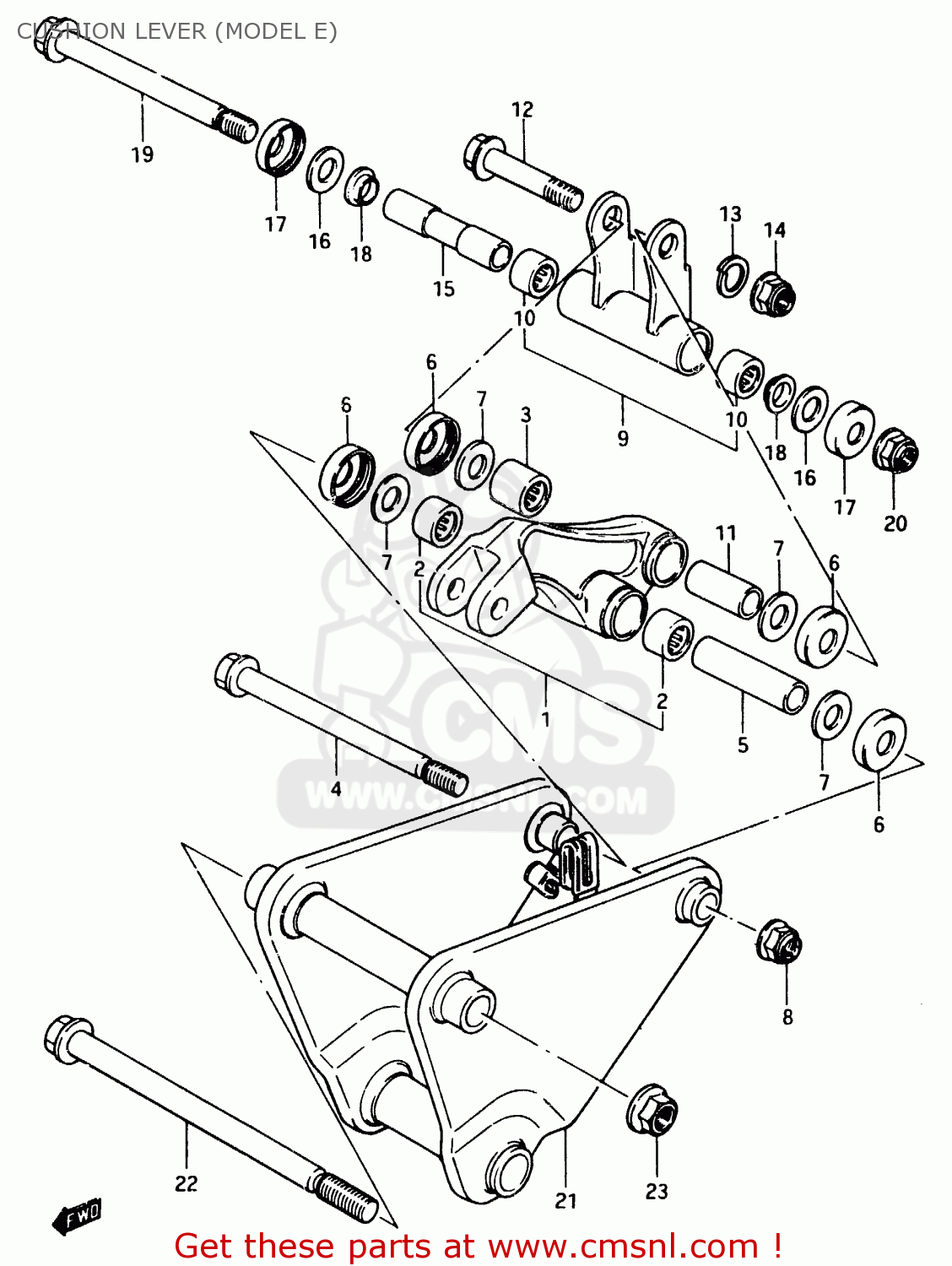CUSHION LEVER (MODEL E) GSX750EF 1984 (E) (E1 2 4 6 15 16 17 18 21 22 24 25 26 30 34 39)